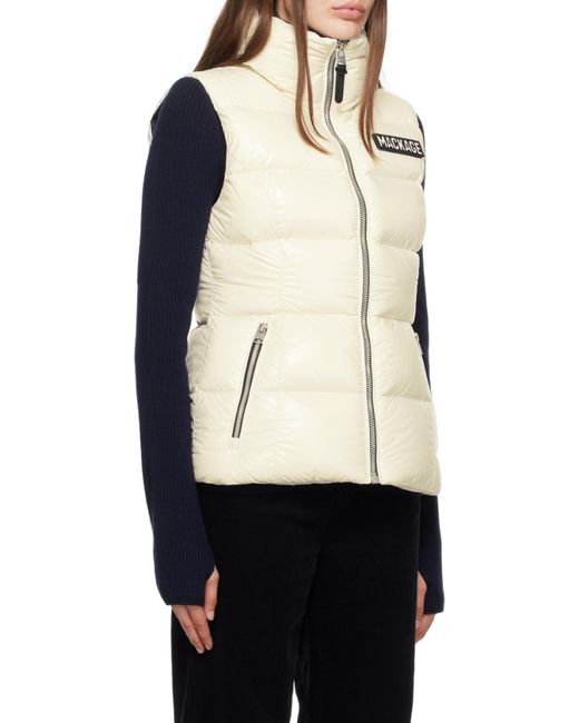 Mackage Gray Logo Quilted Down Vest