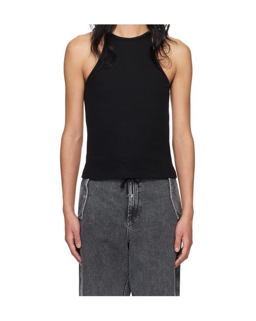 Dion Lee Black Barball Organic-Cotton Tank Top for men