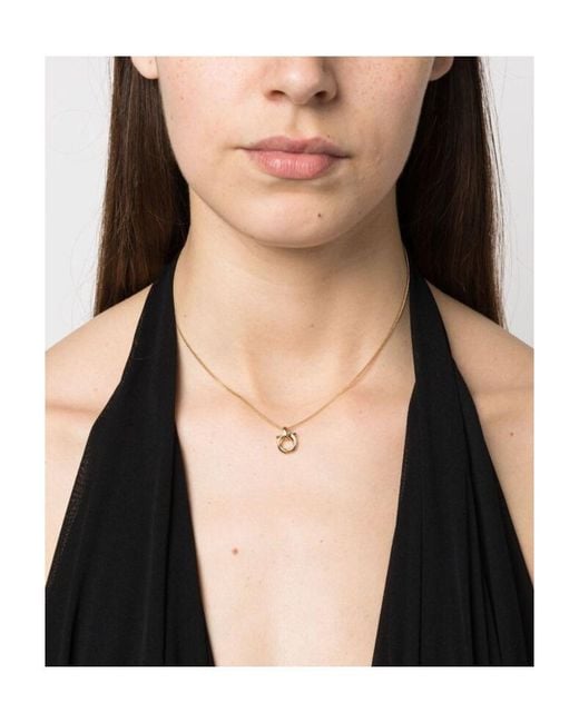 Ferragamo White Ferragamo Gancini Pendant Necklace