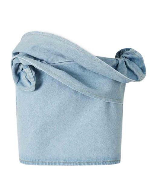 Magda Butrym Blue Denim Mini Skirt