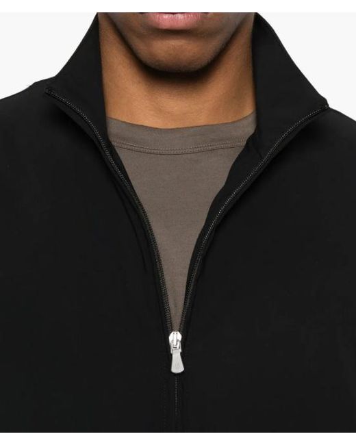 Eleventy Black High-Neck Bomber Jacket for men