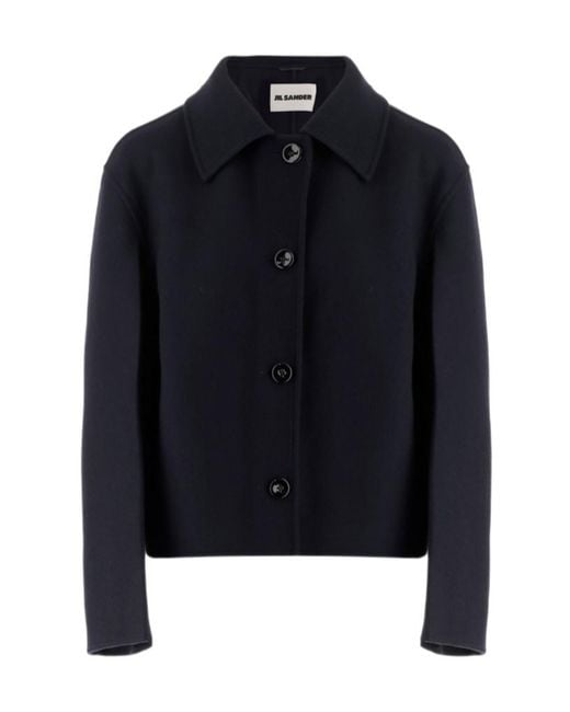 Jil Sander Blue Buttoned Jacket