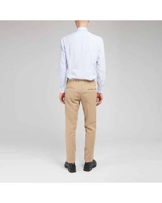 Salvatore Piccolo Blue Striped Long-Sleeved Shirt for men