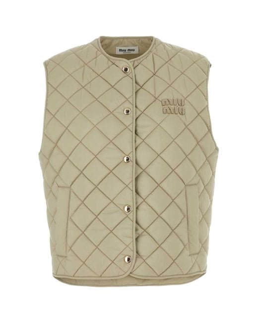 Miu Miu Multicolor Quilted Button-Up Gilet