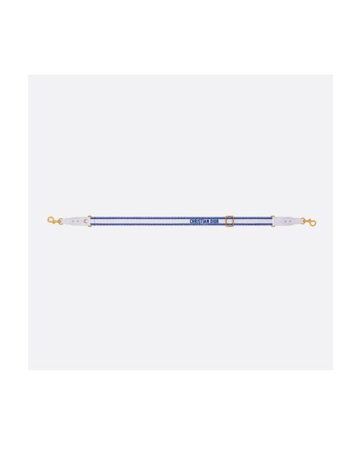 Dior Blue Adjustable Shoulder Strap With Ring