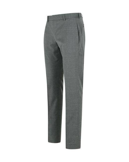 PT01 Gray Belt Loops Slacks for men
