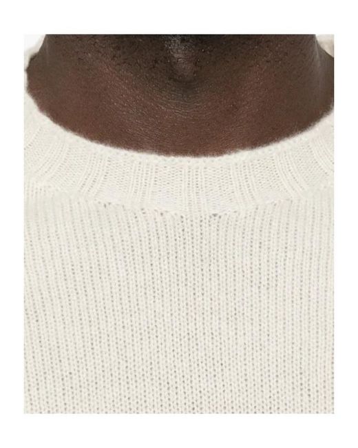 Tagliatore White Nobhil Long-Sleeve Ribbed-Trim Sweater for men