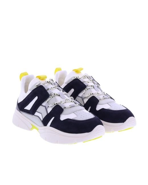 Isabel Marant Blue Kindsayh Leather Sneakers for men