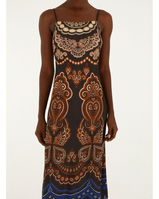Farm Rio Blue Sleeveless Camisole Maxi Dress