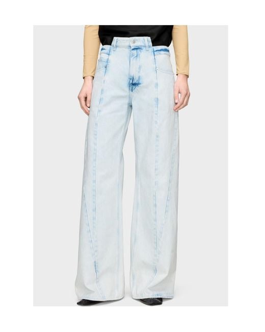 Maison Margiela Blue Bleached Spliced Jeans