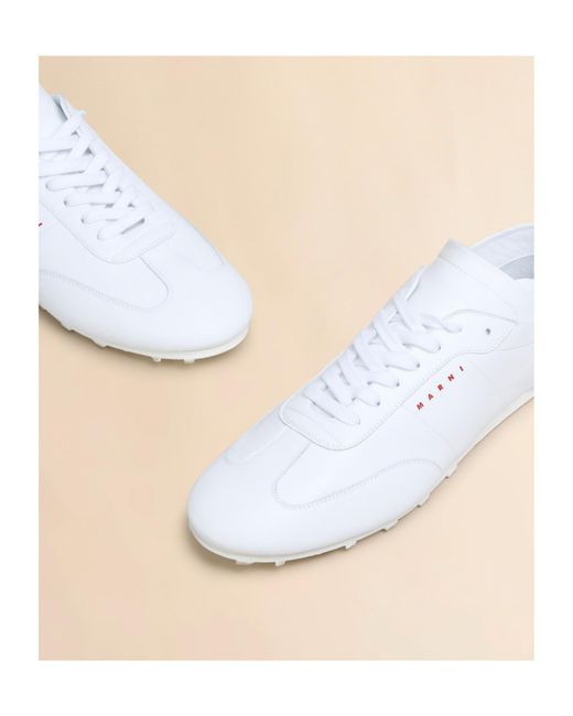 Marni White Softy Soccer Sneakers for men