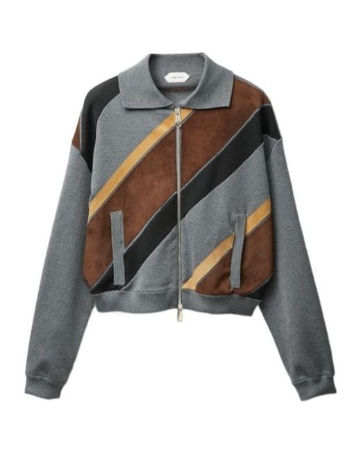 Versace Gray Patchwork Zipped Sweatshirt