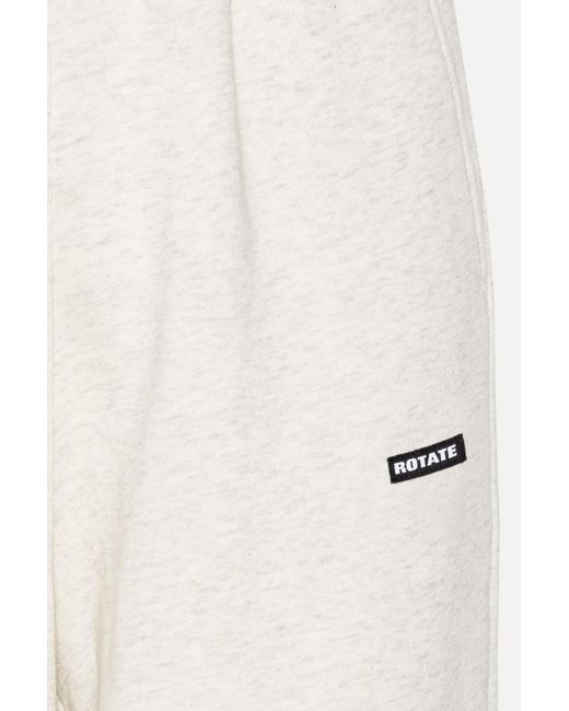 ROTATE BIRGER CHRISTENSEN White Wide-Leg Fleece Pants