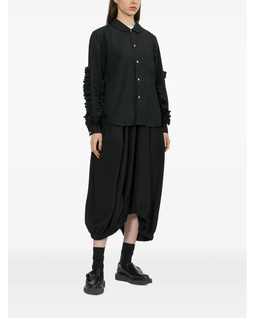 Comme des Garçons Black Ruffled Shirt for men