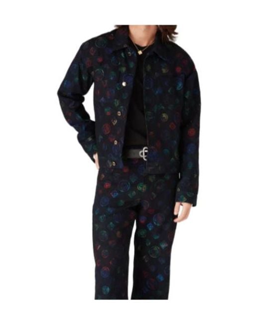 Casablanca Blue Heatmp Monogram Denim Jacket for men
