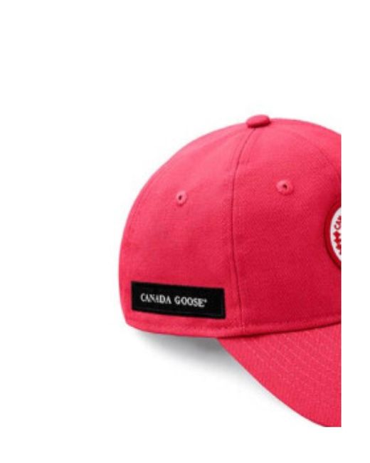Canada Goose Pink Logo-Patch Baseball Cap for men