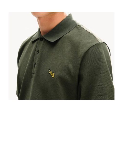 KENZO Green Jumping Tiger' Embroidered Slim Polo for men