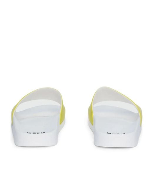 MSGM Yellow Embossed Slides