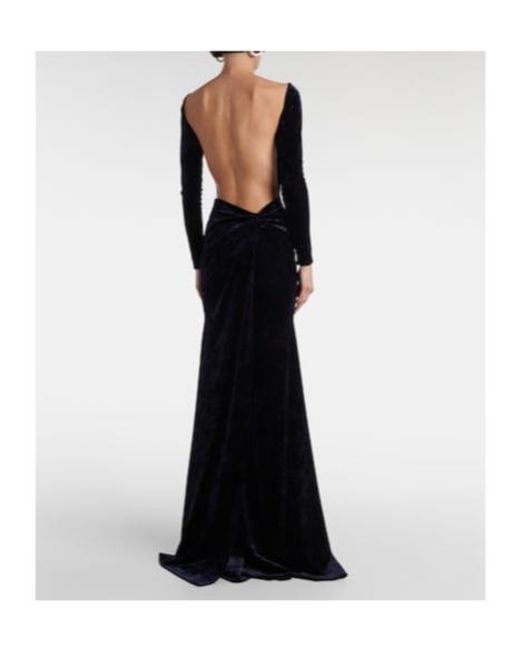 Alex Perry Blue Velvet Gown