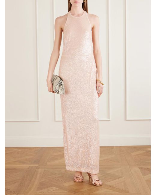 Staud White Bree Sequined Dress