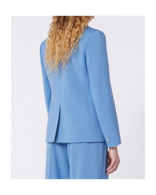 Weekend by Maxmara Blue Virgin Wool Blazer