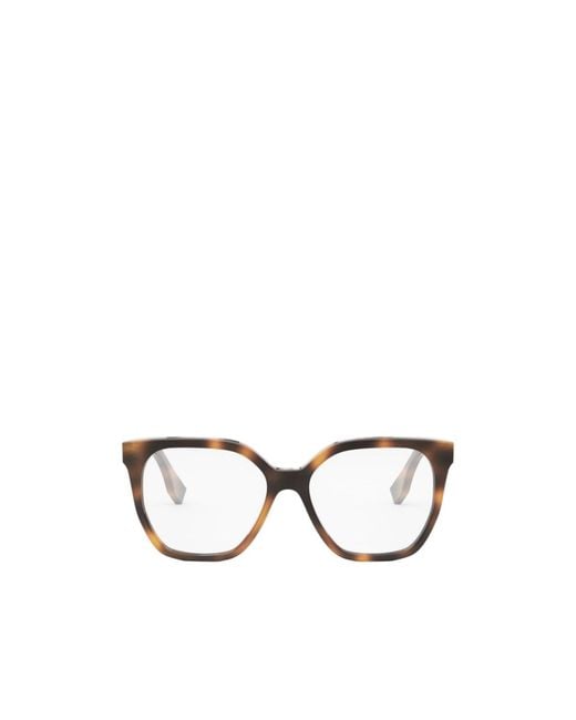 Fendi White Eyewear Square Frame Glasses