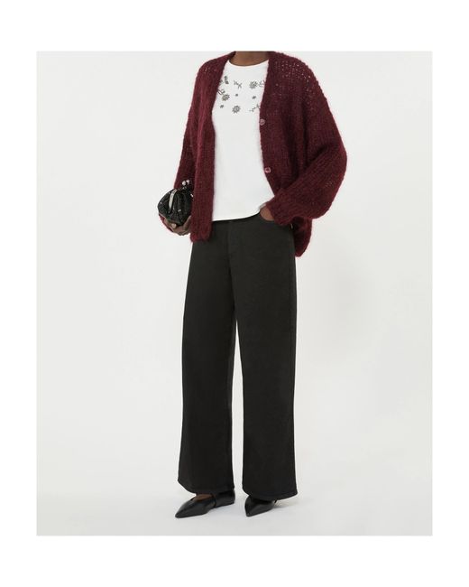 Weekend by Maxmara Red Danza Oversized Knitted Cardigan