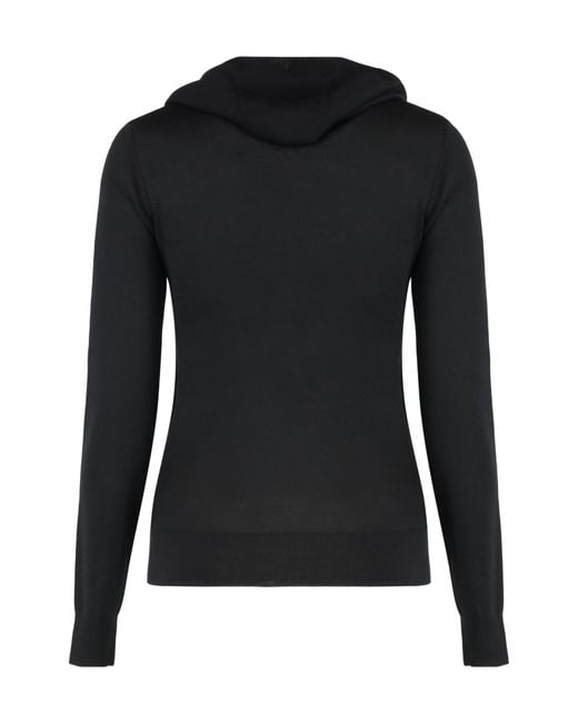 P.A.R.O.S.H. Black Linfa Knitted Hoodie
