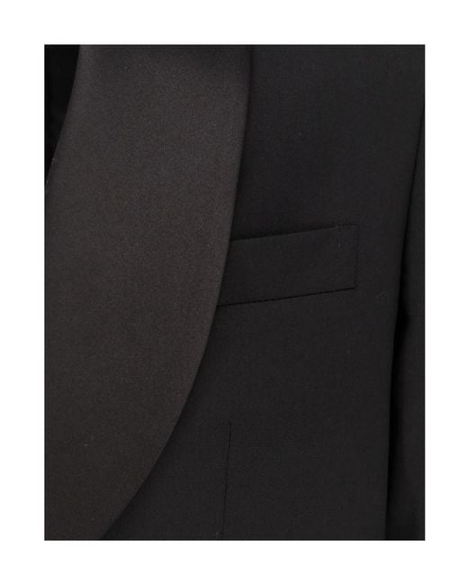 Tagliatore Black Long-Sleeved Blazer And Trousers Set for men