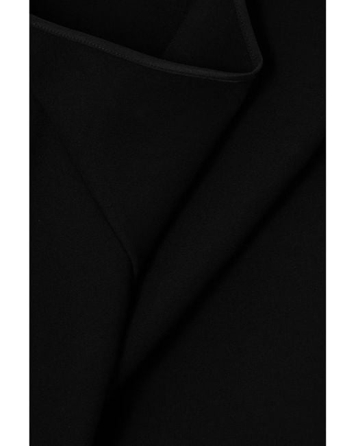 Maticevski Black Cape Effect One-Shoulder Crepe Dress