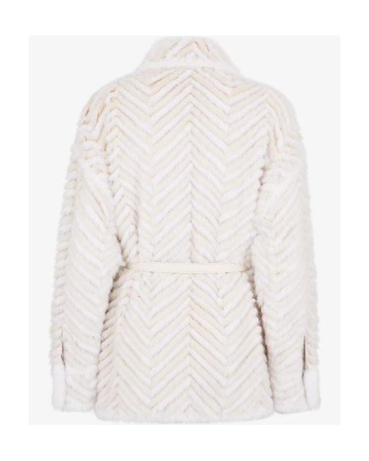 Fendi White Mink Jacket
