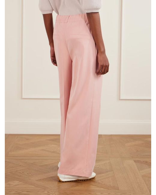 Varley Pink Jayla Twill Wide-Leg Pants