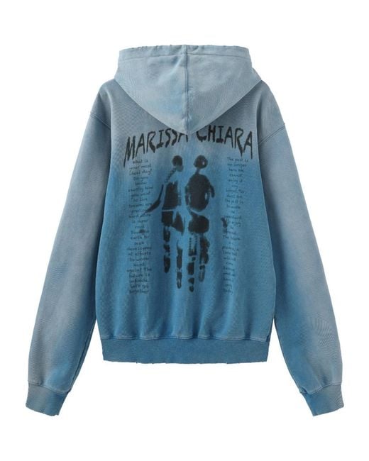 Marissa Chiara Blue Long-Sleeved Sweatshirt for men