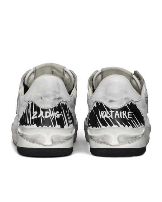 Zadig & Voltaire White Basses Fly Wings Sneakers