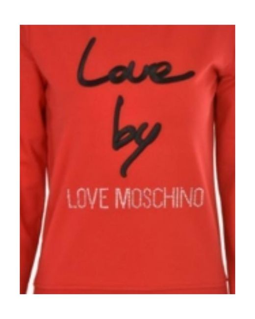 Moschino Red Printed Pattern Sweater