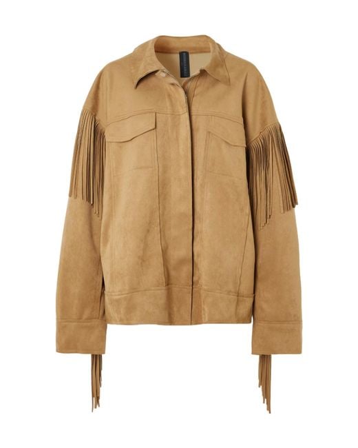 Norma Kamali Natural Oversized Tassel Casual Jacket