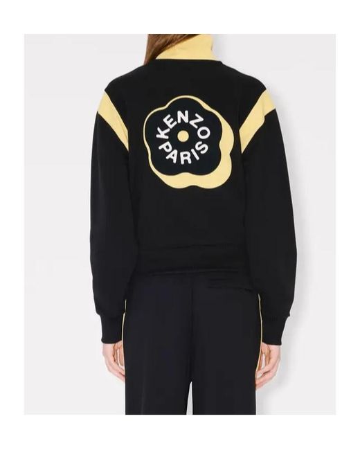 KENZO Blue Logo Detailed Zip-Up Jacket