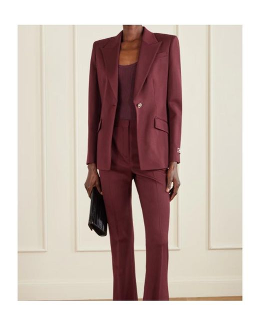 Versace Purple Single-Breasted Blazer