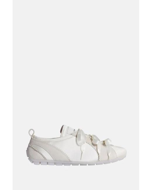Simone Rocha White Ballerina Grip Lace-Up Sneakers