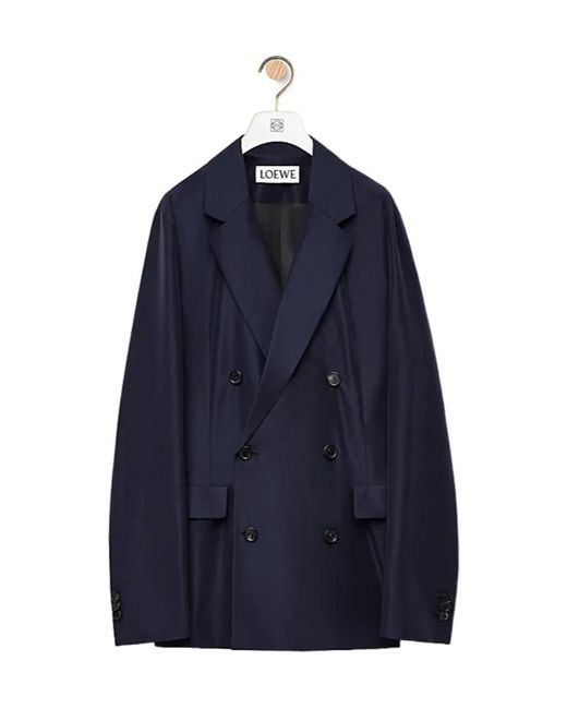 Loewe Blue Double-Breasted Jacket for men