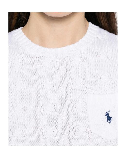 Polo Ralph Lauren White Short-Sleeved Crewneck Jumper