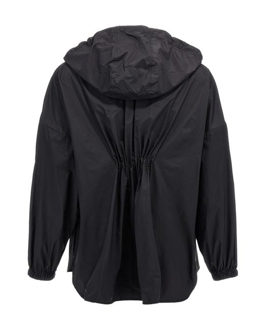 Moncler Black Zip-Up Hooded Jacket