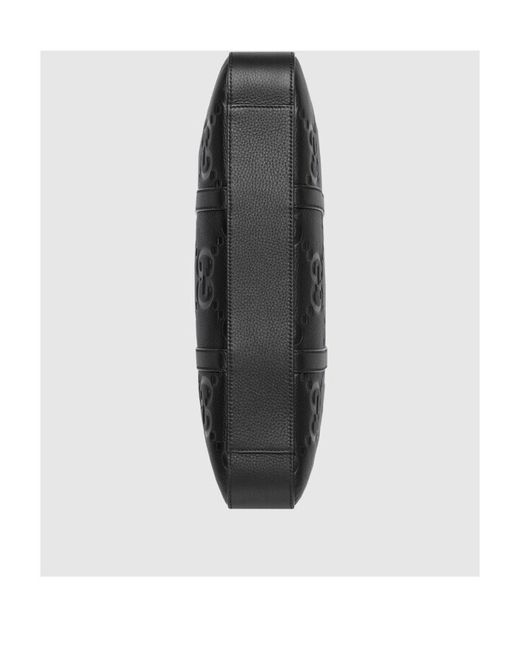 Gucci Black Debossed-Logo Laptop Bag for men
