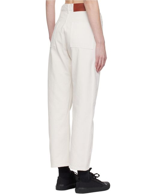 Studio Nicholson White Belt Loop Jeans