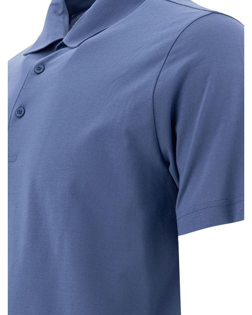 Herno Blue Button-Fastened Polo Shirt for men
