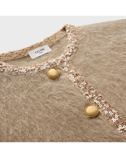 Céline Natural Embroidered Cardigan Jacket