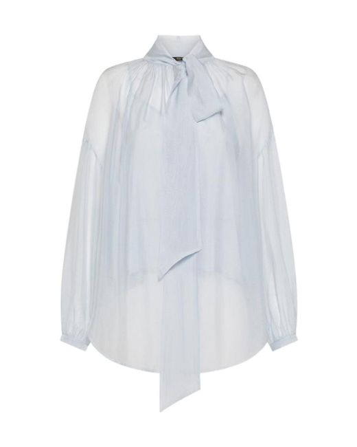 Seventy White Silk Voile Shirt