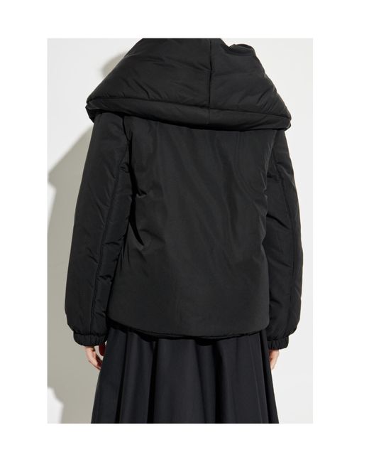 Moschino Black Drawstring Hem Coat