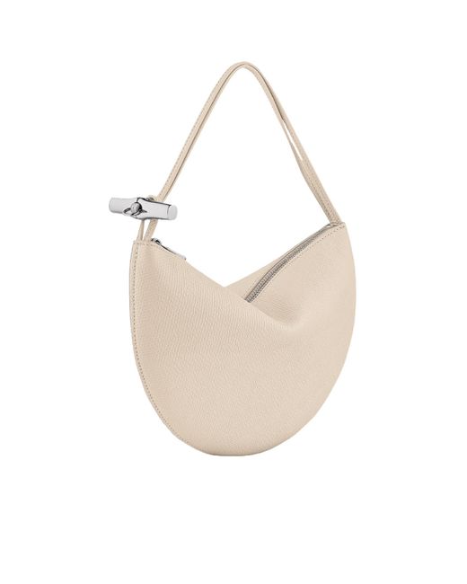 Longchamp White Small Le Roseau Tote Bag