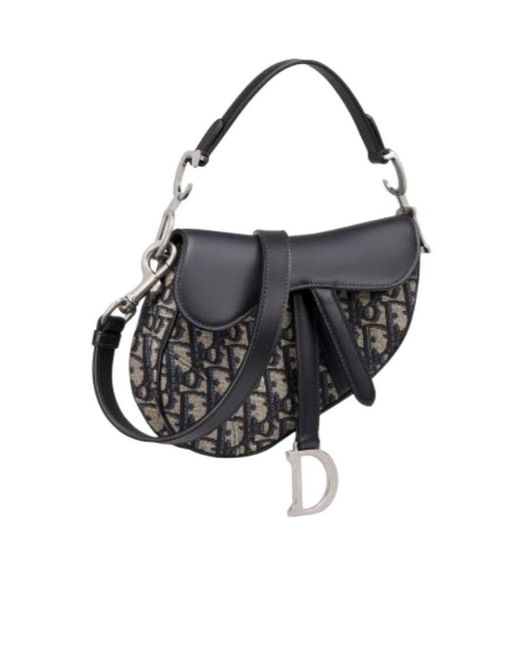 Dior Black Mini Saddle Bag With Strap